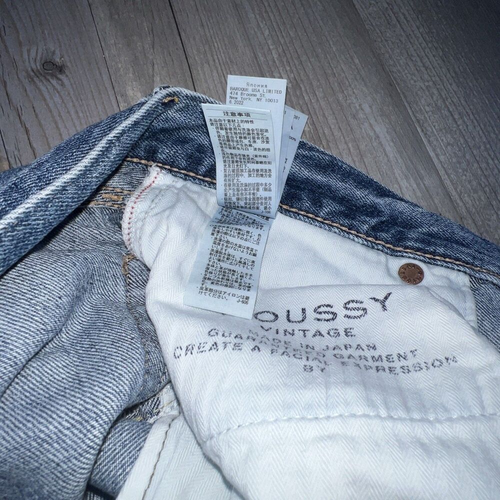 Moussy Rhett Vintage Skinny Jeans Japan Saab High Rise Denim Blue Size 28 x 30 - Picture 14 of 15